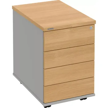 Zásuvkový kontejner Kancelářský kontejner K 34 C PTO N - DUB , ŠEDÁ