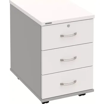 Zásuvkový kontejner Kancelářský kontejner K 33 N - BÍLÁ , ŠEDÁ