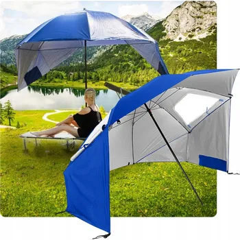 Slunečník Plážový slunečník Be-active PP-01 215 cm, modrý