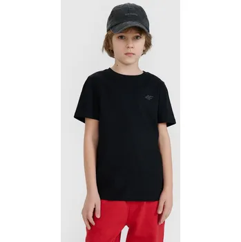 Chlapecké tričko 4F dětské tričko černé bavlna velikost 122