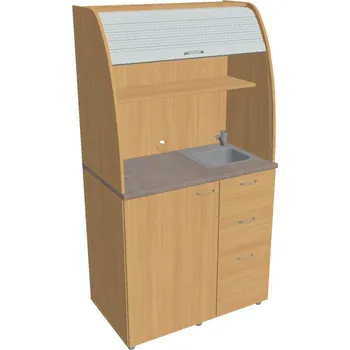 Kuchyňská linka Kuchyň soliterní pravá - KU 3 3 P (s lednicí dřezem a baterií) - BUK , BUK