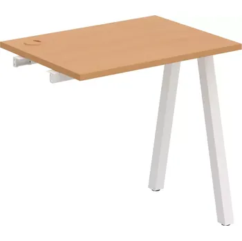 Psací stůl Stůl pracovní k řetězení úzký UE A 800 R - BUK , BÍLÁ