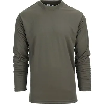 Pánské tričko 101INC Triko funkční QUICK DRY dlouhý rukáv ZELENÉ L ZELENÁ - OLIV