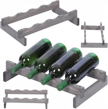 Stojan na víno Stojan na víno modulární regál na lahve 1x4 lahve ÚZKÝ ECO BEZ NÁŘADÍ