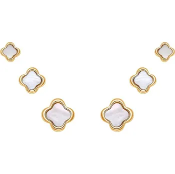 Náušnice MOISS stříbrné náušnice 6-10mm - sada 3 kusů