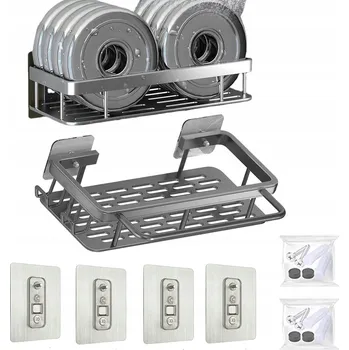 Drátěná police POLICE DO KOUPELNY POD SPRCHU 2KS šedé