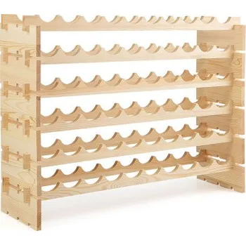 Stohovatelný modulární stojan na víno pro 60 lahví JV12285NA - A COSTWAY