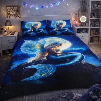 Povlečení 2-dílné ložní povlečení - Mořská panna v měsíčním světle