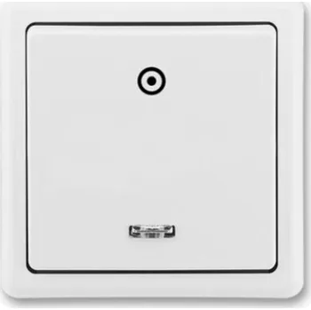 vypínač Spínač jednonásobný kompletní se signalizační doutnavkou ABB Classic 3553-91289 B2, řazení 1/0S - tlumená bílá
