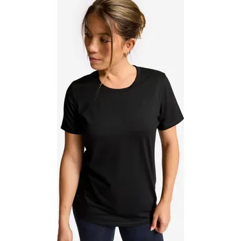 DECATHLON Dámské tričko s krátkým rukávem Coolmax 2XL ČERNÁ