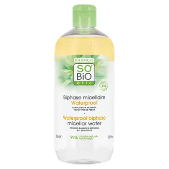 Micelární voda SO’BiO étic Voda micelární dvoufázová - Pur BAMBOO BIO (500 ml) - s organickým bambusem a moringou