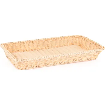 Plech na pečení TECHNICA Obdélníkový koš z polyirattanu GN 1/1 530x325x100 mm, béžový | TECHNICA, Gold Line