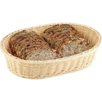 Odpadkový koš APS Oválný polypropylenový koš 285x170x85 mm, béžový | APS, Economic