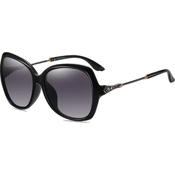 Sluneční brýle Techsuit - Sluneční brýle polarizační (8881) - pro ženy s UV ochranou, PC - černá / šedá