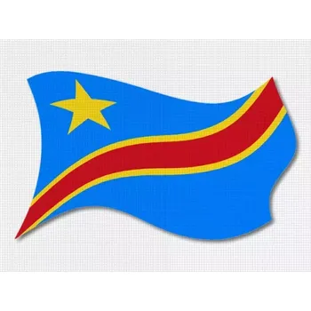 Vlajka Pelisport Konžská vlajka vlající