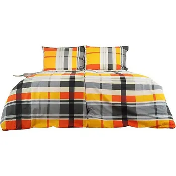Povlečení B.E.S. - Petrovice Povlečení krep 140 × 200 cm top class - Orange kube