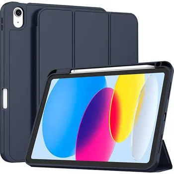 Techsuit - Flex Trifold (s držákem na tužku) - iPad 10 (2022) 10,9 / 11 (2025) - tmavě modrý