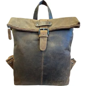 Green Wood kožený batoh hnědý 191017 camel