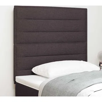 vidaXL Čelo postele Tmavě hnědá 90 cm textil [3337673]