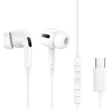 Datový kabel Baseus - Kabelová sluchátka Encok CZ18 (A00170100213-Z1) - Type-C, 20Hz-20kHz - Moon White