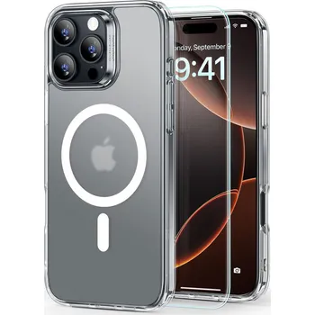 Pouzdro na mobilní telefon ESR - Classic Hybrid HaloLock [v balení ochrana displeje] - iPhone 16 Pro Max - matně čirá