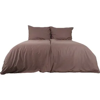 Povlečení B.E.S. - Petrovice Povlečení bavlna jednobarevné uzavírání zip - hnědé 200 × 220 cm