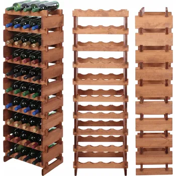 Stojan na víno Stojan na víno modulární regál na lahve 10x4 lahví VELKÝ MONTÁŽ BEZ NÁŘADÍ