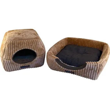 Pelíšek pro psa EVIA PELECH, S, HNĚDÝ