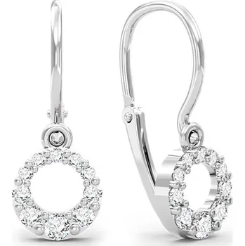 Náušnice MOISS dětské náušnice z bílého zlata KRUH