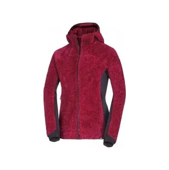 Dámská mikina Northfinder Carlene cherryblack XS; Červená mikina + DÁREK DLE VÝBĚRU!