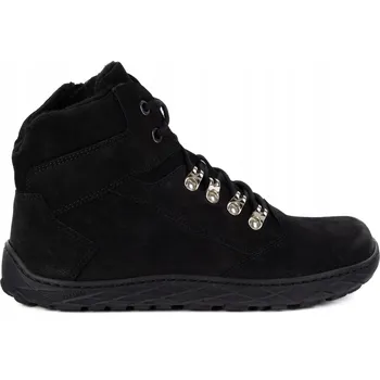 Dámská zimní obuv Dámské barefoot zimní boty kožené Astrid zateplené černé 39