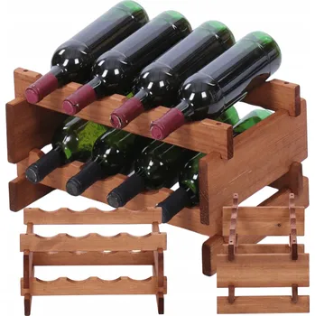 Stojan na víno Stojan na víno modulární regál na lahve 2x4 lahví ÚZKÝ ECO BEZ NÁŘADÍ