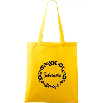 Sebeláska - Taška bavlněná - 42 x 38 cm ( Žlutá )