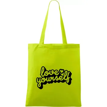 Love Yourself - Taška bavlněná - 42 x 38 cm ( Limetková )