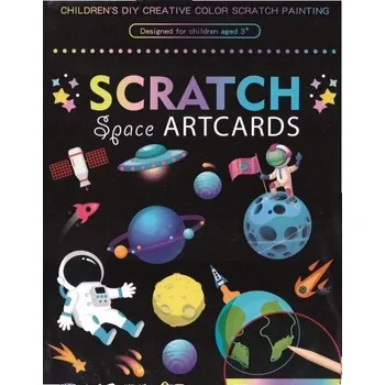 Obraz Vyškrabávačka Fandy Duhová Vesmír 9 listů pro děti Věk 3+