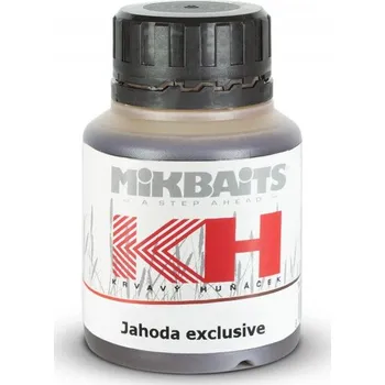 Návnadové aroma Mikbaits Krvavý Huňáček Jahoda exclusive dip 125ml