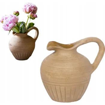 Váza VELKÁ HLÍNĚNÁ VÁZA terakota dekorativní džbán na květiny