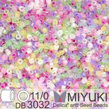 Korálek Korálky Miyuki Delica 11/0. Barva Ceylon Soft 1 Mix DB3032. Balení 5g.