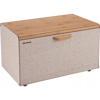 chlebník Jednodílný chlebník Klausberg s oboustranným otevíráním, odstíny hnědé a béžové, ocel