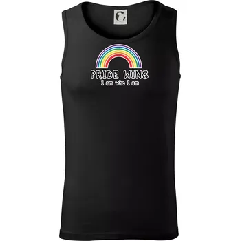 Pánské termoprádlo Pride wins i am who i am - Tílko pánské Core - L ( Černá )