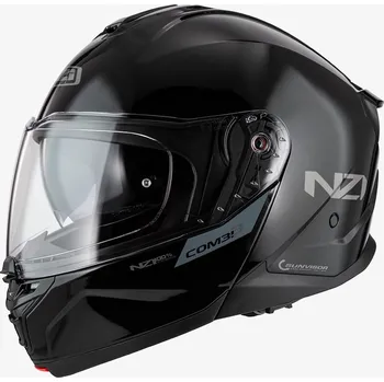 Helma na motorku Motocyklová výklopná přilba NZI COMBI 3 Duo lesklá černá Velikost: M