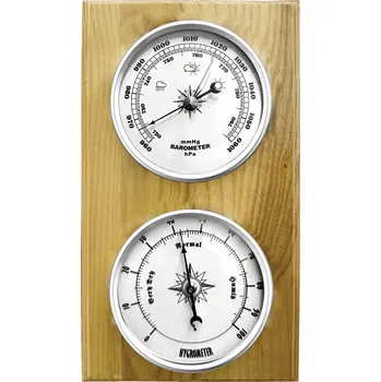 IP kamera DŘEVĚNÝ HNĚDÝ BAROMETR HIGROMETR ANALOGOWY JVD BA232.68 13x24 cm