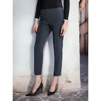 Dámské kalhoty Sinsay - Kalhoty s nažehlenými puky - šedá - 598CG-86X - 598CG-86X-XS