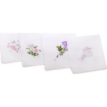 Látkový kapesník Dámský kapesník vyšívaný - Krajka 2 ks