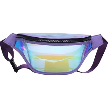 brašna na kolo Techsuit - Brašna do pasu pro volný čas (CWB2) - průhledná, s opaskem pro rekreační aktivity, fitness - fialová