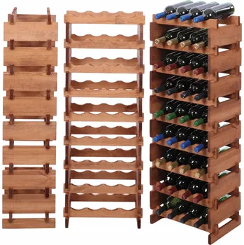 Stojan na víno Stojan na víno modulární regál na lahve 9x4 lahví ÚZKÝ ECO BEZ NÁŘADÍ
