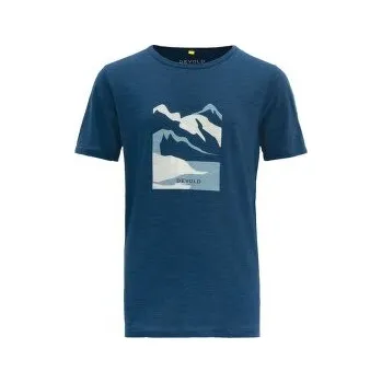 Chlapecké tričko Devold Molnes Merino Tee Junior 291A Skydiver modrá 10