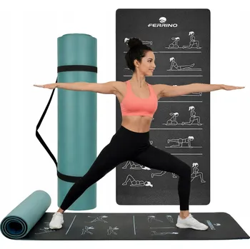 podložka na cvičení Podložka na cvičení Jógy Fitness Tréninková s úchytem Silná 8mm Gymnastika