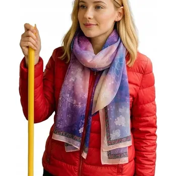 Šátek Agrafka šátek s rostlinným motivem - polyester