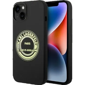 Pouzdro na mobilní telefon Karl Lagerfeld - Silikon (KLHCP14MSRSGRCK) - iPhone 14 Plus - Černá RSG